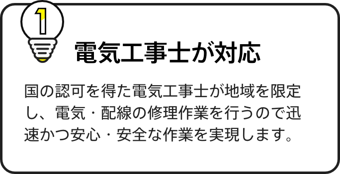 電気工事士が対応
