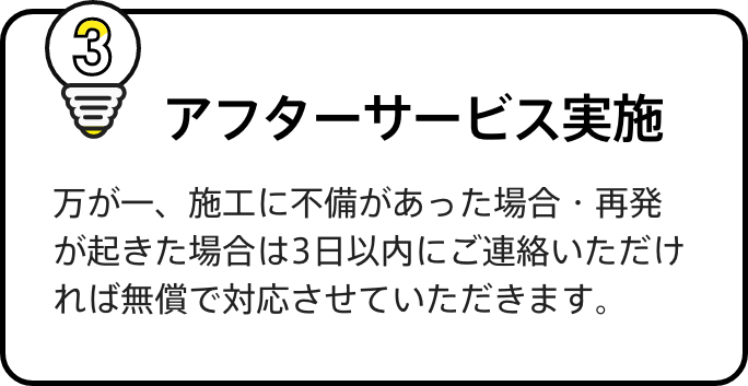 アフターサービス実施